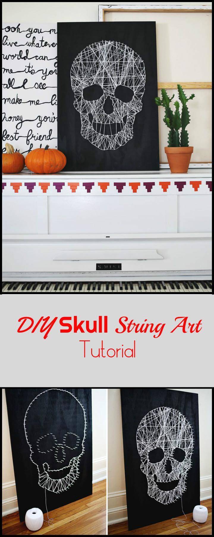 DIY Skull String Art Tutorial